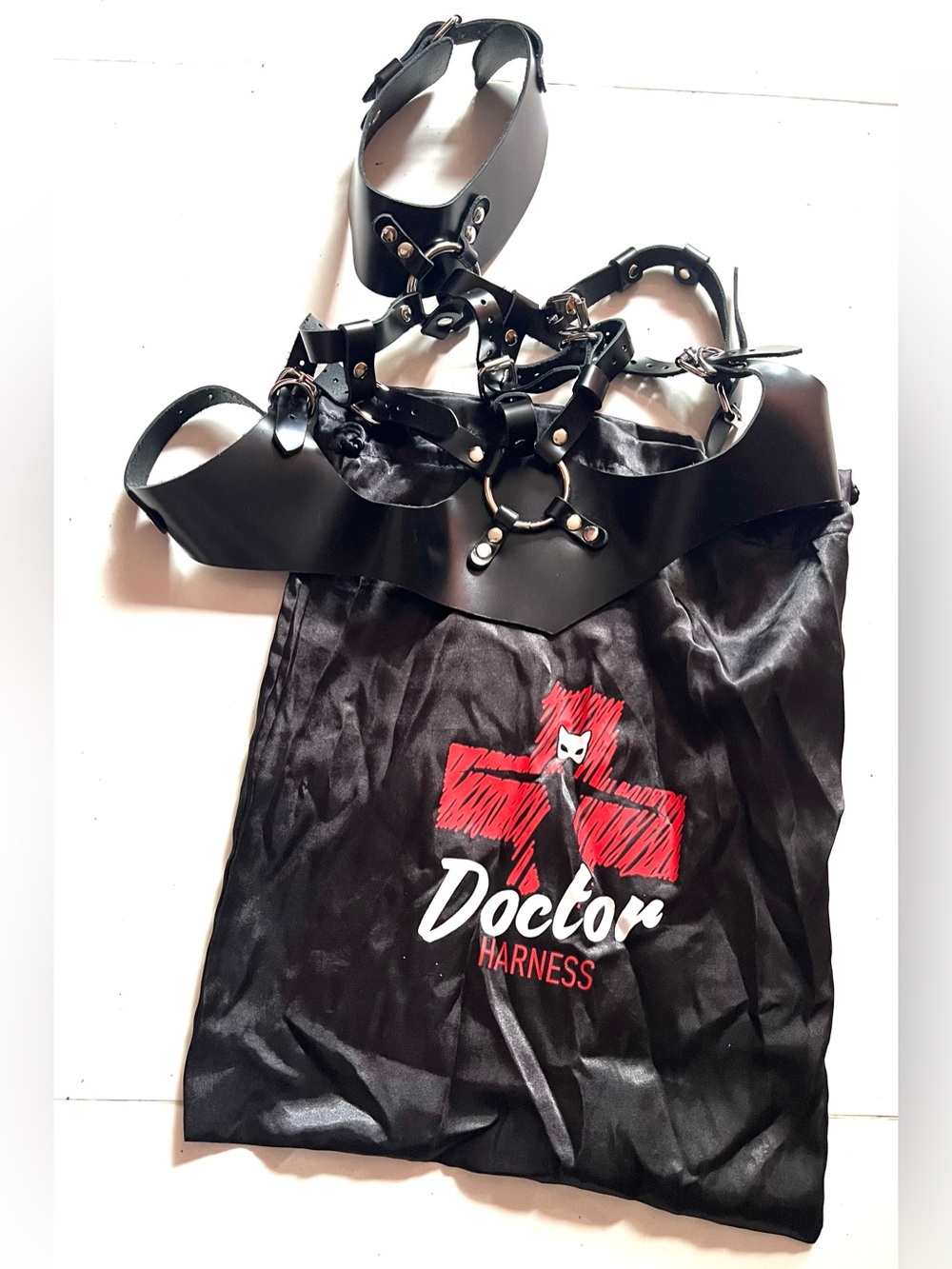 Dr. Harness Black Leather Body Harness - NWT - Picture 2 of 9
